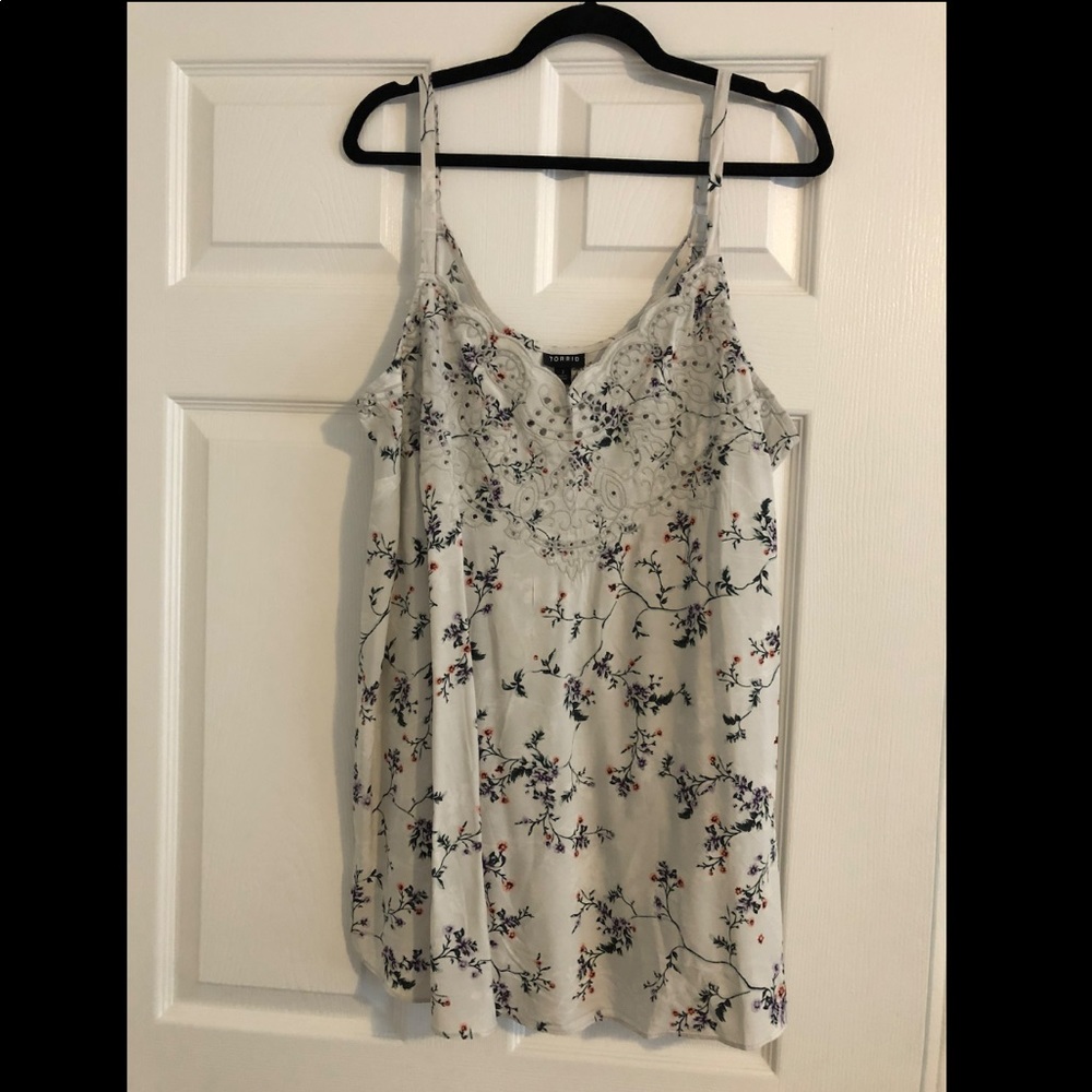 Torrid | Floral Challis Eyelet Swing Cami